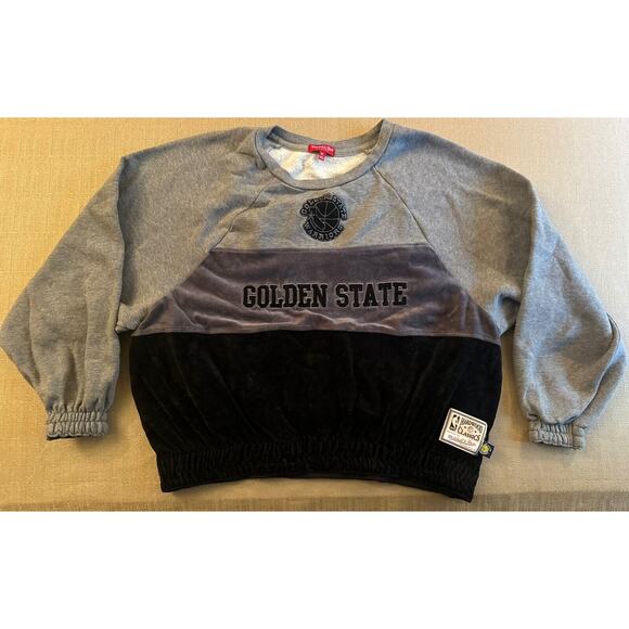 Vintage Mitchell & Ness Women's XL Sweatshirt Pullover Golden State Warriors - Picture 1 of 6